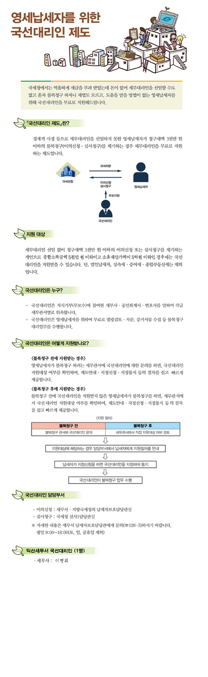 국선대리인 홍보
